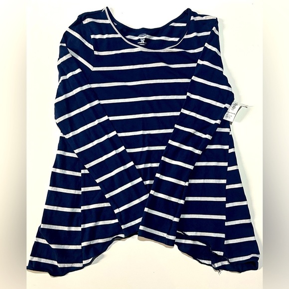 Old Navy Other - NWT Old Navy Girls LS Navy/White Striped Tee, Size XL (14)